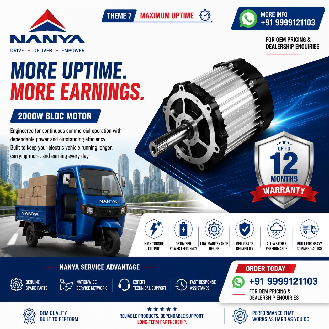 Details on E-rickshaw, E-bike and E-scooter Spare Parts